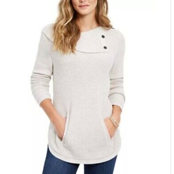 Style & Co. | Long Sleeve Kangaroo Pocket Sweater | Size M - Picture 4 of 5